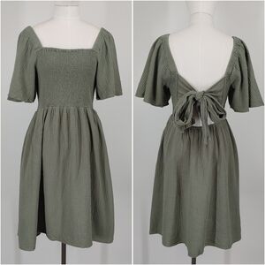 Madewell Lightspun Lucie Tie Back Mini Dress